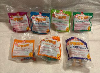 McDonald’s 1994 Spider-Man toys NIP.