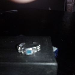 Turquoise Toe Silver Ring