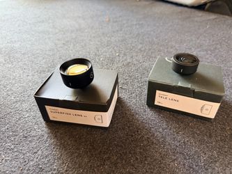 Moment Tele Lens, Superfish Lens v2, Bluetooth Remote, and 62mm Filter Mount