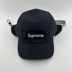 Supreme Black Earflap Trapper Hat 