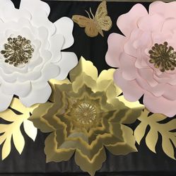 Flores Y Mariposas de Papel.