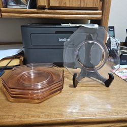 Pink Depression Era Salad Plate Qty: 6