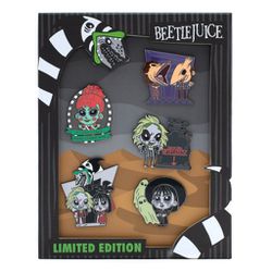 BEETLEJUICE SUMMER CONVENTION 5PC ENAMEL PIN SET
Loungefly SDCC 2020 Beetlejuice Limited Edition LE 600 5 Enamel Pin Set New