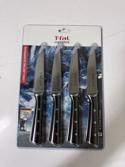 T-fal IceForce 4 Piece Steak Knife Set, New, 2 Available