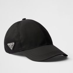 Nylon Black Prada Adjustable Hat Unisex