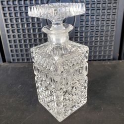 Vintage  Crystal 9" Whiskey Decanter