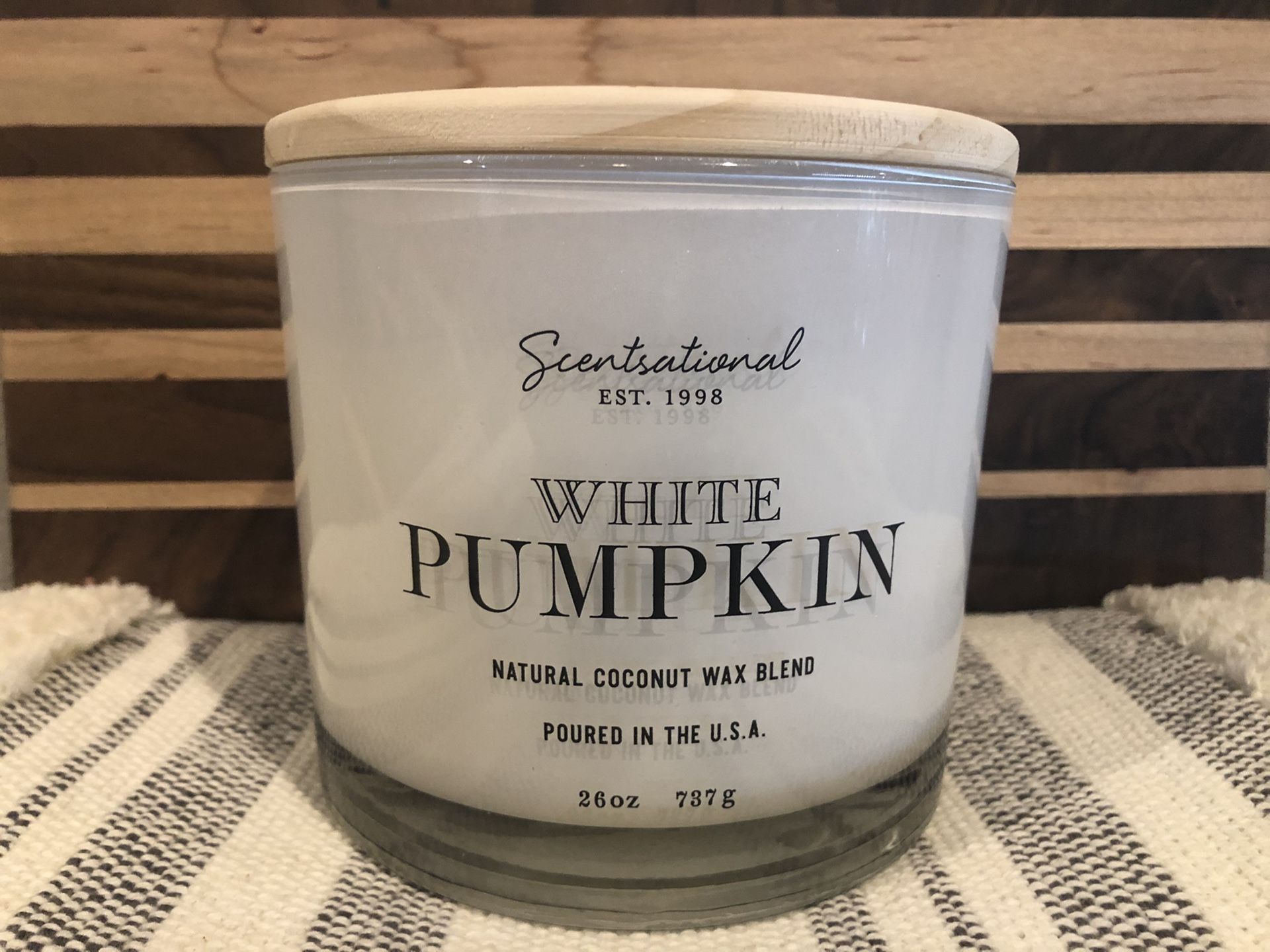 Scentsational White Pumpkin Coconut Wax Candle 26 oz