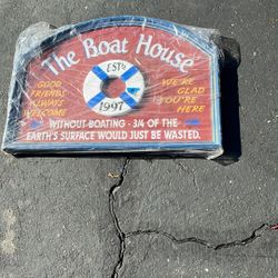 Boathouse sign