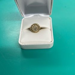 Yellow Gold Panda Coin Ring 