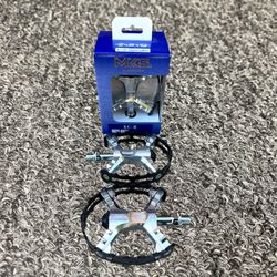 MKS XC-III bear trap cage bicycle pedals 1/2" SILVER body / BLACK cage