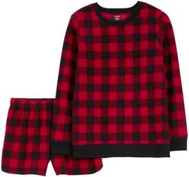 Carter's 2-Piece Adult Women’s Buffalo Check Fleece Pajama Set