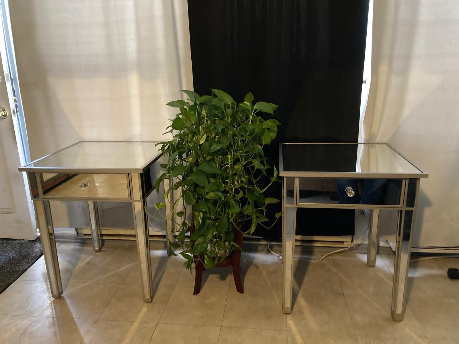 Mirrored Side Tables