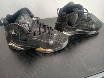 Air Jordan High-Top Sneakers Black and Gold