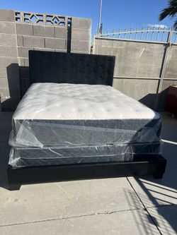 Queen Bedframe & Mattress Set