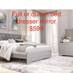 Queen Or Full Size Bedroom Set In Stock For Immediate Delivery 