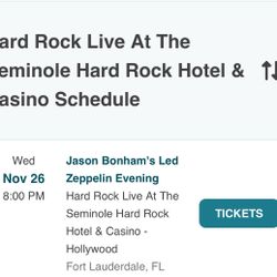 Tickets  For Tonight 