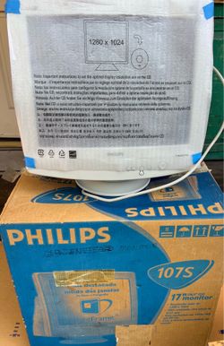 Vintage 17" Philips CRT Computer Monitor 107S NEW IN BOX Very Rare
