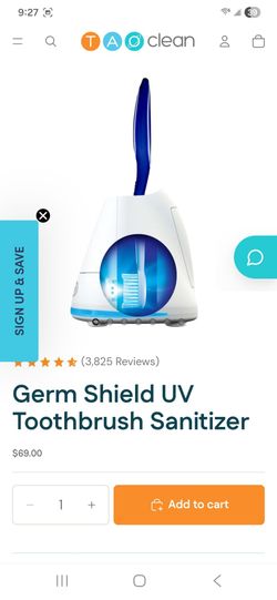 Uv sanitizer for toothbrush