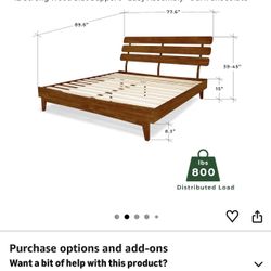 New King Since Bed Frame