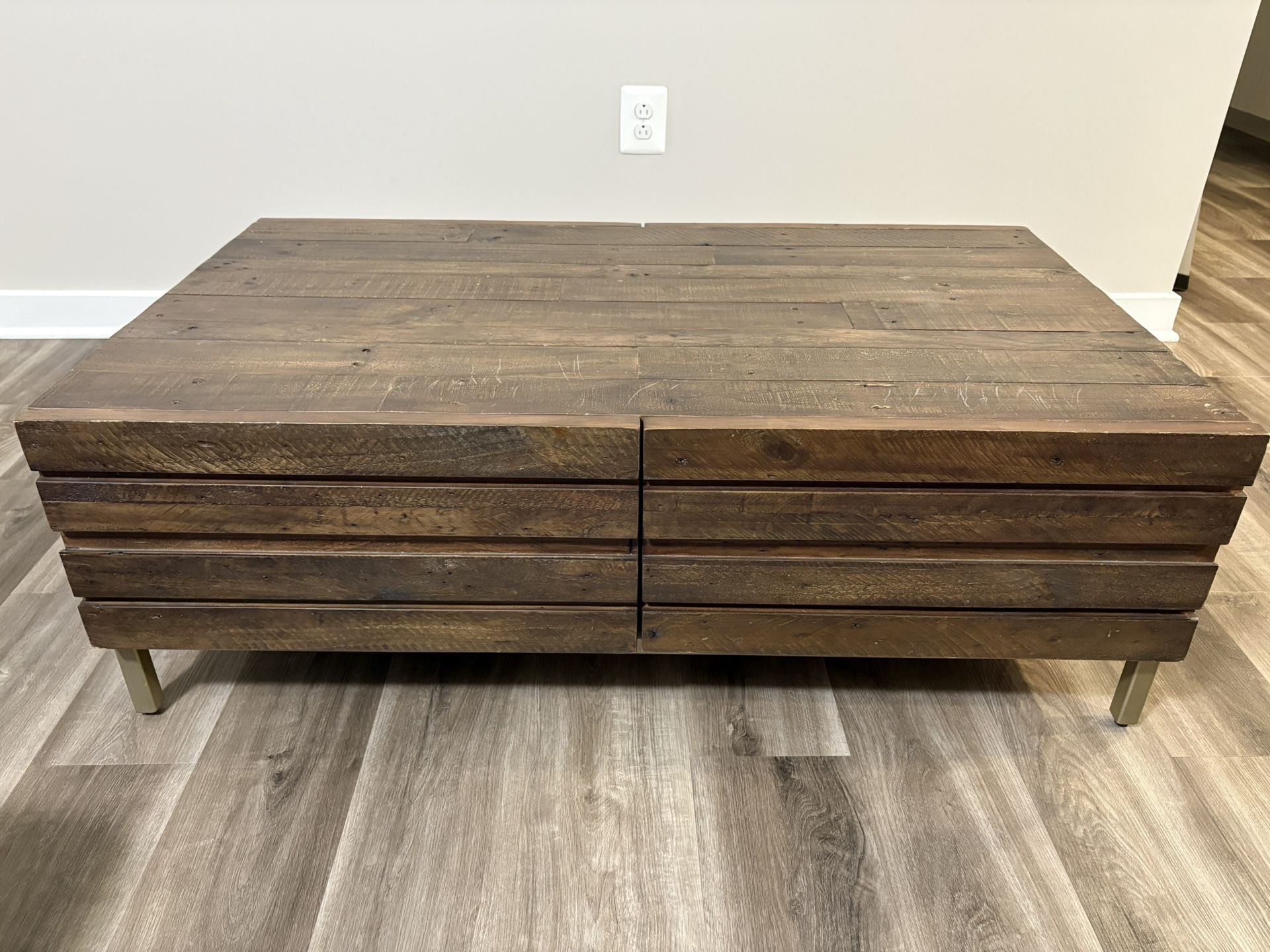 Tiller Coffee Table With Storage Drawers