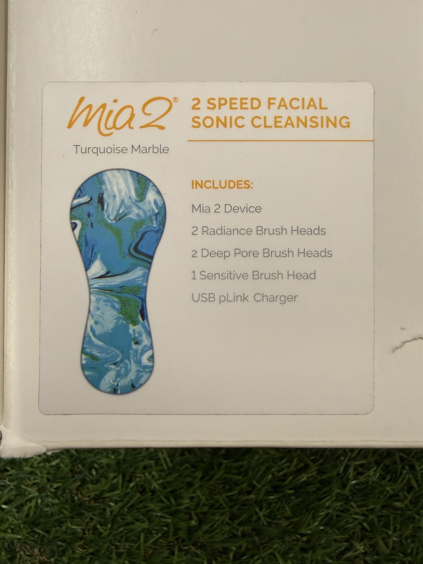 Clarisonic Mia 2 Turquoise Marble | 2-Speed Sonic Facial Cleansing Brush | NEW SEALED
