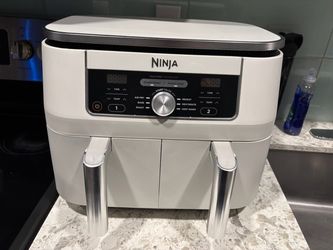 Ninja Foodi 6-in-1, 8-Quart 2 Basket Air Fryer with DualZone Technology & 2 Bonus Broiler Racks