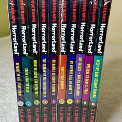 Goosebumps HorrorLand Books 1–10 Set — still in the original plastic!