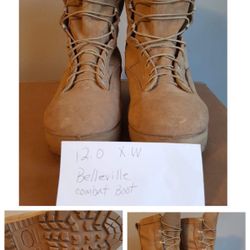 Combat Boots - size 12XW