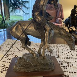 Vintage James Earle Fraser “End Of The Trail” Collectible Chill mark Pewter