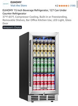 15inch Wide Beverage Fridge Undercounter or Stand Alone