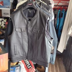 Motorcycle Club Leather Vest Brand New Available In Different Sizes $165 Each
