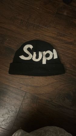 Supreme Big Logo Beanie Black