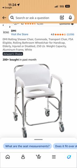 Shower chair wheelchair brand new medical transport
