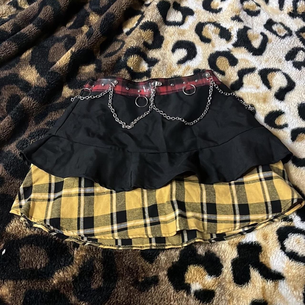 Spirit Halloween Emo Punk Goth Mallgoth Layered Costume Skirt