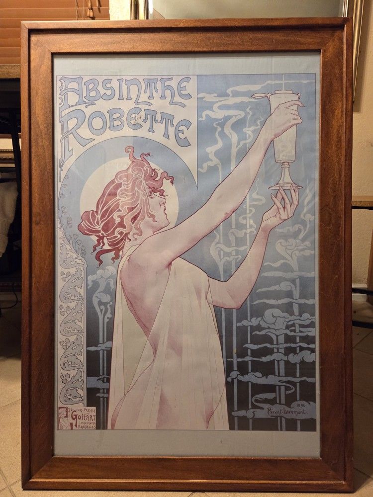 Vintage Poster In Wellmade Frame With Glass