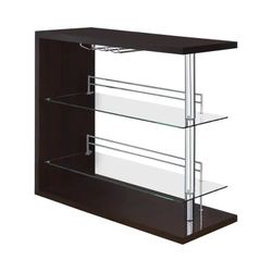 Home Bar Unit with Glass Shelves NEW