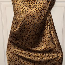 Cheetah Print Silk Dress 