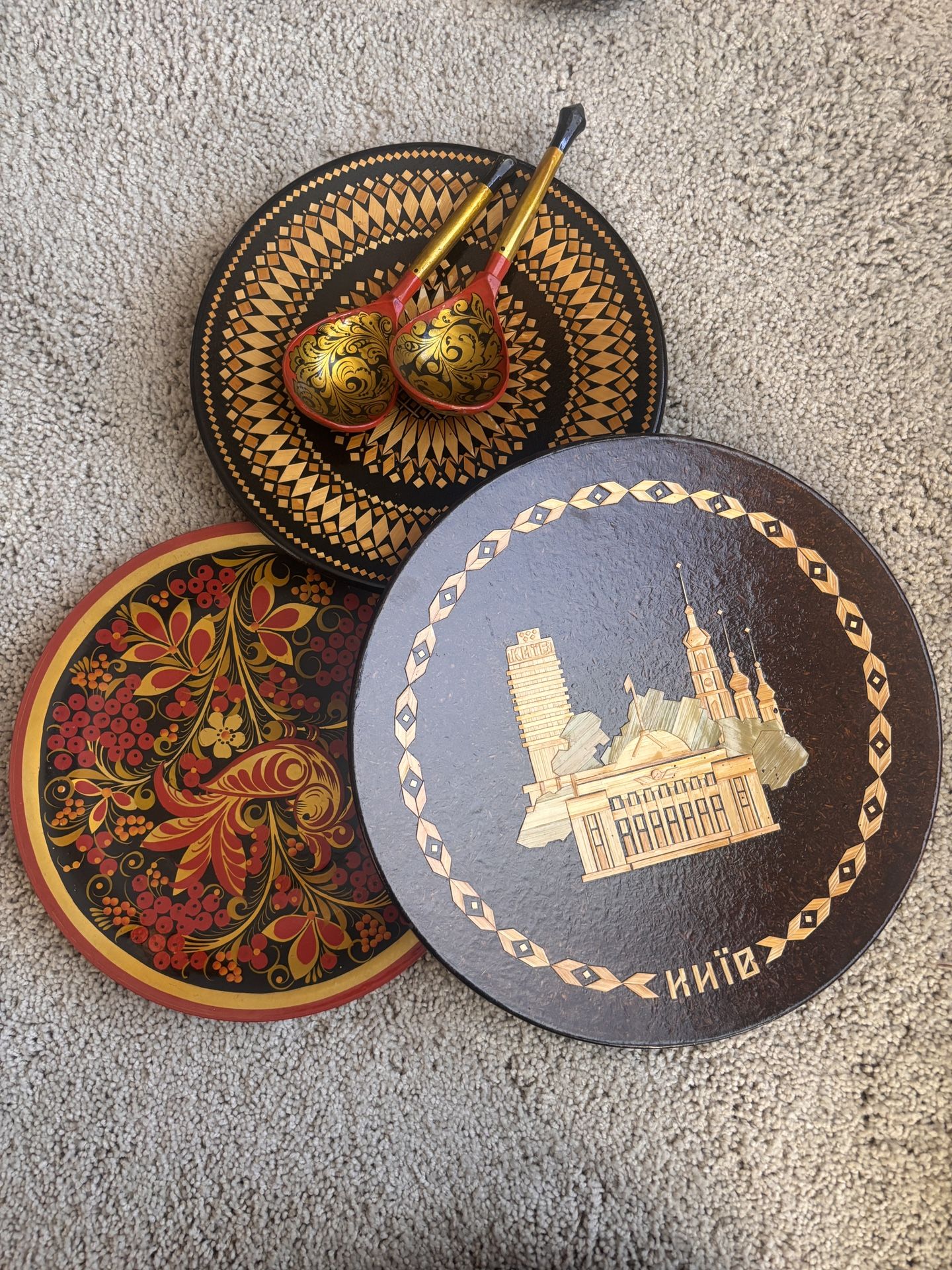 Traditional Russian and Ukrainian Folk Art Pieces