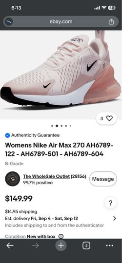 Women Nike air max 270  8.5