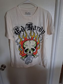 Don ed hardy men's med and xlarge with rhinestones tshirt