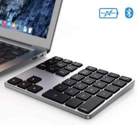 Mac Os Bluetooth Numeric Keypad, 35 - Keys Aluminum Wireless Numeric Keypad Dual System Rechargeable Ultra-Silent External Numeric Pad for MacBook