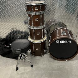 5 Piece Drum Set With Traveling Gig Bags