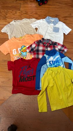 Lot Of 7pcs Toddler Boy Size 3T Summer T-shirts Nike Jorden Active Wear Swimsuits 
