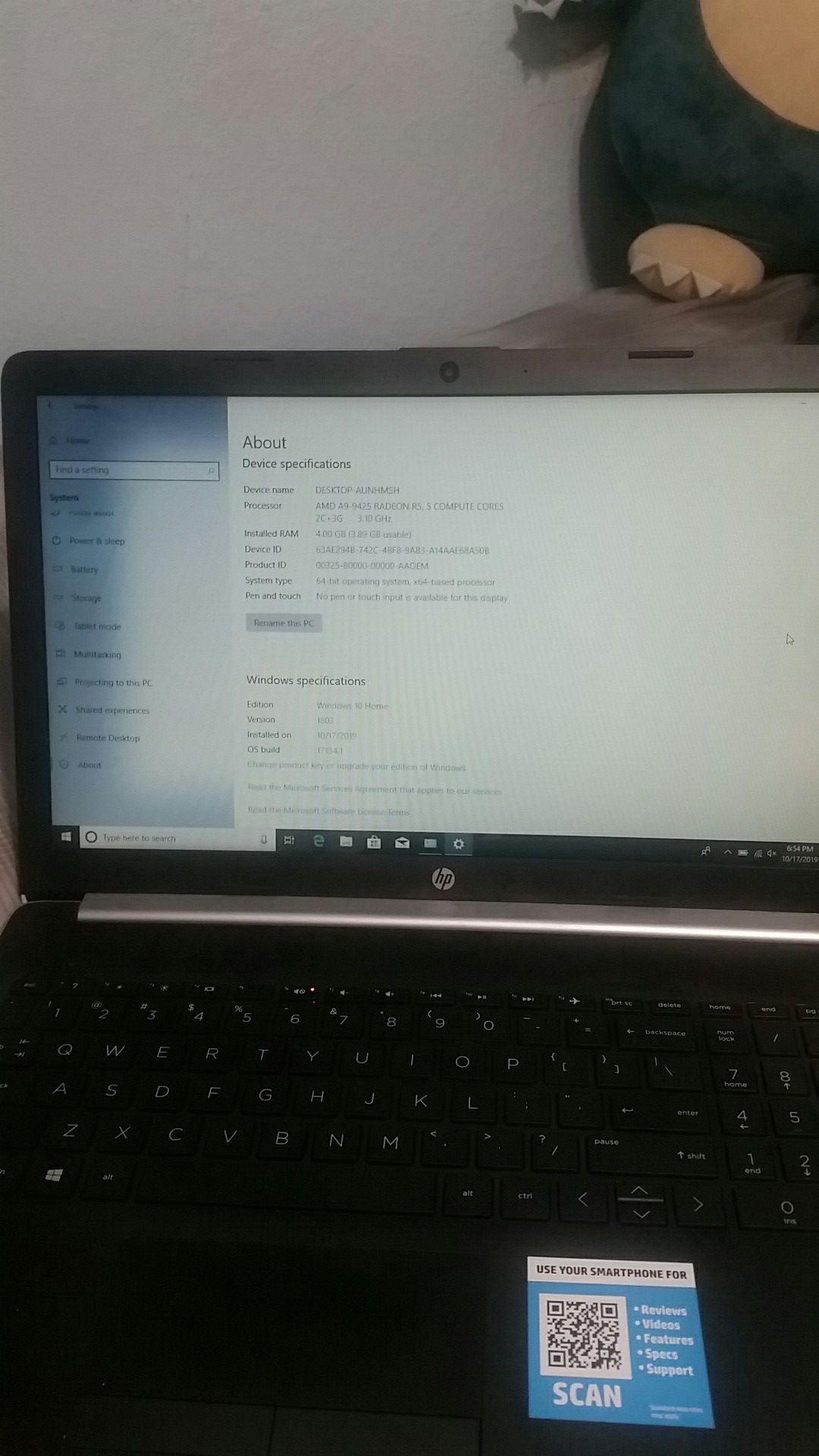 HP 15.6" Laptop Windows 10