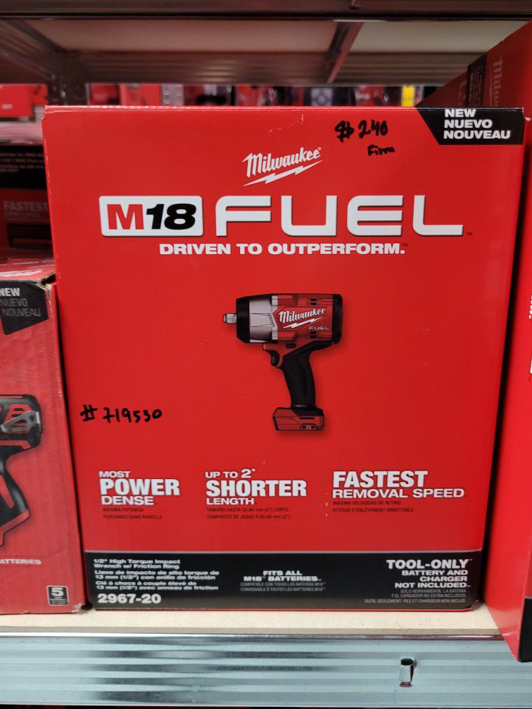 Milwaukee M18 Fuel 1/2 " High Torque Impact Wrench W Friction Ring 