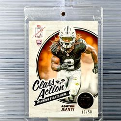 2025 Topps Signature Ashton Jeanty RC #CA-17 Gold Class Action /50