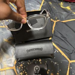 Clear chrome heart shades