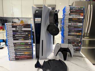 PlayStation 5 con Headset + BASE DE CARGA Y UN MANDO/ UN JUEGO A ELEGIR TENEMOS MÁS DE 700 PARA ELEGIR