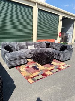 π©Ά Corduroy U-Shape Sectional Sofa / Couch