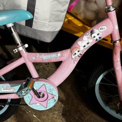 Girls Bike And Helmet In Good Condition 